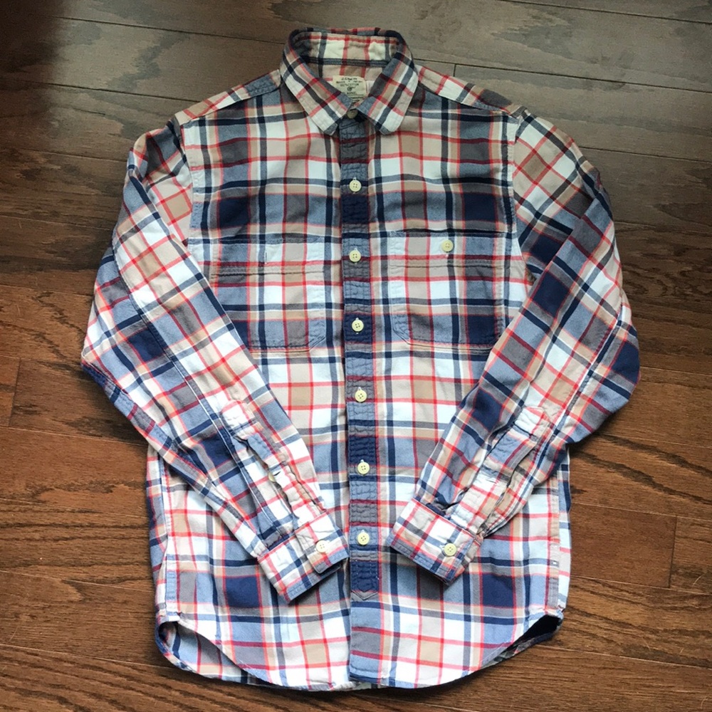 J.CREW plaid flannel button down shirt